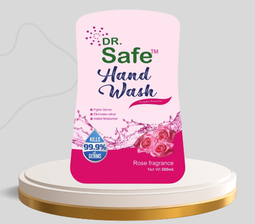 Dr. Safe Hand Wash – Rose Fragrance – 500ml (Kills 99.9% Germs)